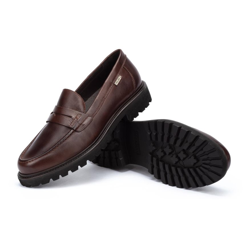 Men's Pikolinos TOLEDO Moccasins Chocolate | NZ QQ79A12